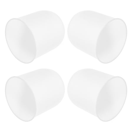 Homoyoyo 4Pcs White Toilet Brush Stand with Spherical Bottom for Bathroom Accessories