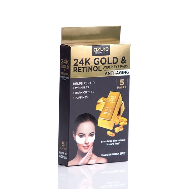 AZURE 24K Gold & Retinol AntiAging Under Eye Luxury Patches Mask
