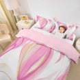 thumbnail image 3 of Homewish Minimalism Pink Stripes Bedding,Abstract Geometric Duvet Cover Full,Pink Reversible,3-Piece,1 Duvet Cover and 2 Pillowcases, 3 of 6