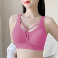 thumbnail image 3 of L-5X Plus Size Wireless Bras for Women Lightweight Push Up Bralettes Ladies Trendy Solid Color Breathable Hollow-Out Adjustable Underwear Bra, 3 of 7