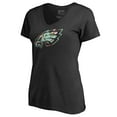 thumbnail image 2 of Women's Black Philadelphia Eagles Lovely V-Neck T-Shirt, 2 of 3