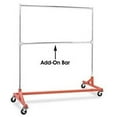 thumbnail image 1 of Only Hangers commercial grade Double Bar Rolling Z Rack with Nesting Orange Base, 1 of 2