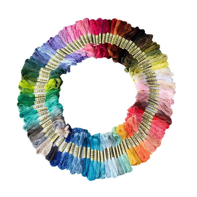Hilo de bordar XLSFPY de 50 madejas, algodón multicolor arcoíris