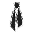 thumbnail image 2 of Wreath Decor Ribbon, Wreath Sash for Front Door, Black and White Ribbon, Wreath Bows for Front Door, 1Pc 48X5 Inch Scalloped Edge Accent for Front Door Wreath Hanging Use, 2 of 6