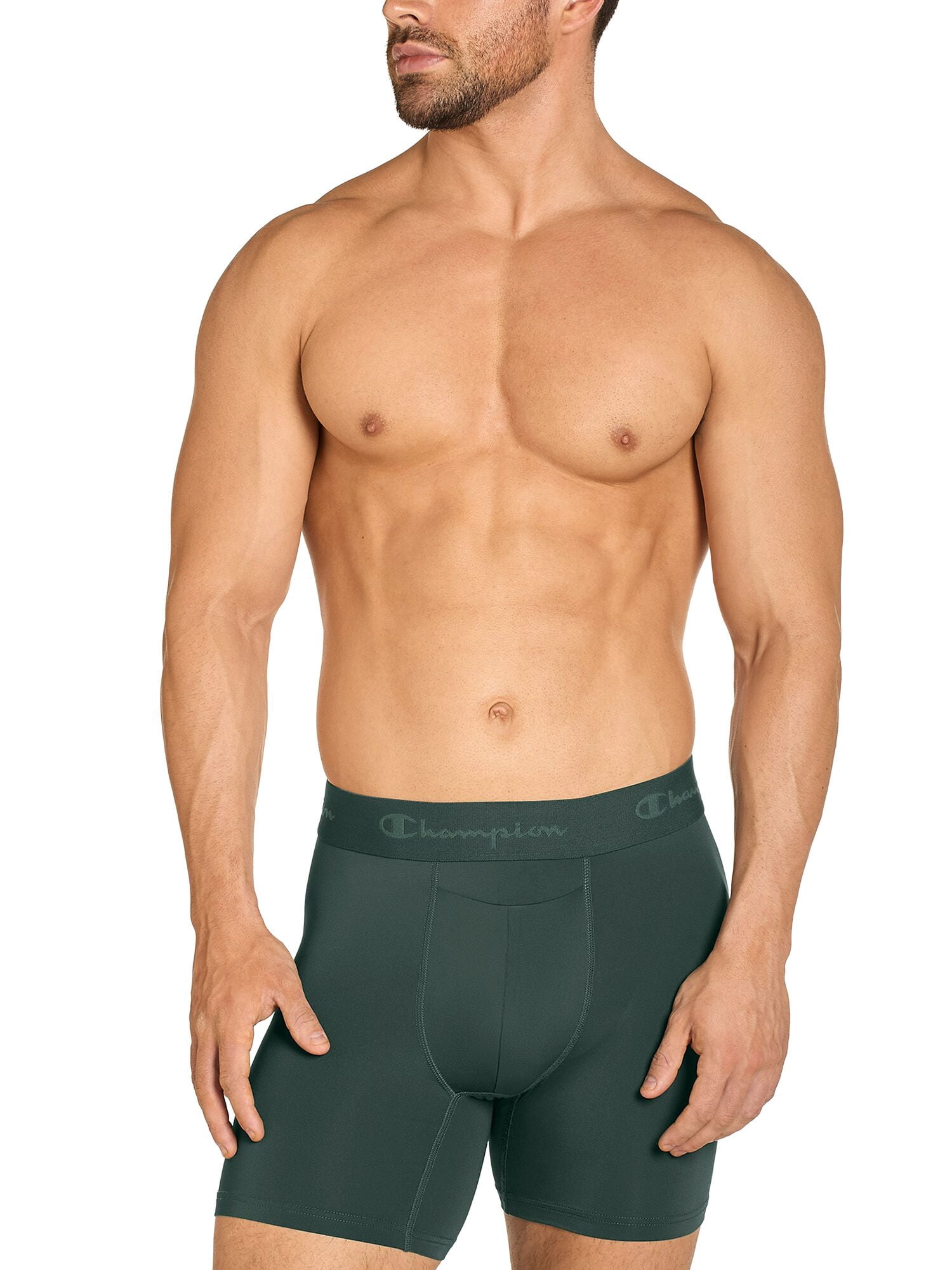 Champion Men’s Boxer Briefs – 3 Pack Performance+ Underwear, Flexible Fit, Moisture-Wicking, Sizes S–2XL