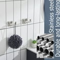 thumbnail image 5 of KOKOSIRI Robe Hook Bathroom Double Towel Coat Hooks for Bath Kitchen Wall Mounted, 2 Pack Brushed Nickel Stainless Steel B1015BR-P2, 5 of 7