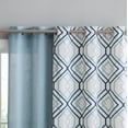 thumbnail image 2 of VCNY Home Complete 4 Pc. Geometric Grommet Top Curtain Set - Aqua/Gray, 84 in. Long, 2 of 5