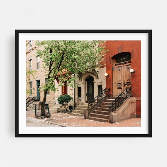 Philly Residential 06 - Philadelphia Pennsylvania Photography Black Framed Wall Art Print 16 x 20 inches