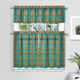 thumbnail image 2 of Halloween Trick or Treat Curtains - Cute Ghost Pumpkin Illustration Kitchen Tier Set Semi-Sheer, 2 of 6