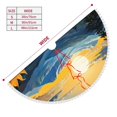 thumbnail image 3 of Rocae Elegant Sunset Sunflower for Christmas Tree Skirt with Pom Pom Trim for Holiday Party for Holiday Home Decor Indoor Outdoor-36", 3 of 7