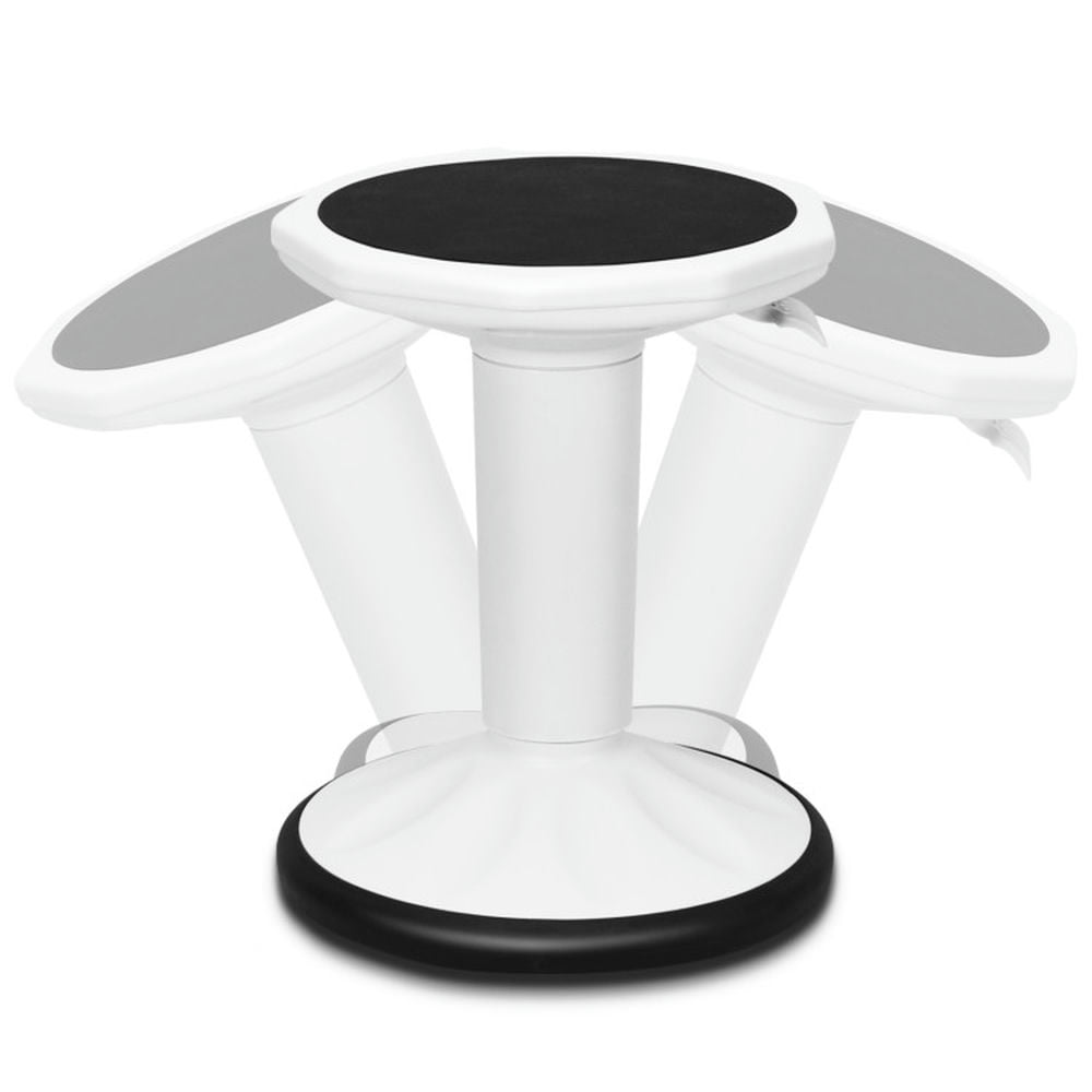 Demi Bonn Adjustable Active Learning Stool Sitting Home Office Wobble Chair with Cushion Seat for Bedroom, Study, White
