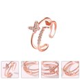thumbnail image 1 of YSNOOWE 1Ud Anillo Decorativo Dorado De Doble Capa Para Mujer Con Detalles Finos Y Estilo Chic, 1 of 8