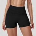 thumbnail image 4 of Women's High Waist Seamless Biker Shorts with Wide Waistband and Stretch Fit for Active Comfort - Large, Black, 4 of 7