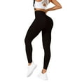 thumbnail image 3 of Simua Women Yoga Pants Solid Color High Waist Fashion Mesh Breathable Workout Running Leggings Tights, 3 of 3