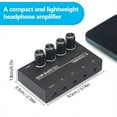 thumbnail image 6 of 4 Channel Headphone Amplifier Stereo Audio Amp, Splitter with 3.5MM Output and Input, 6 of 6