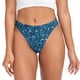thumbnail image 1 of Fotbe Blue Glitter Tanga Sin Costuras para Mujer con Estampado – Panties Invisibles, Transpirables y Cómodos para Uso Diario-X-Large, 1 of 6