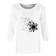 thumbnail image 3 of Camisetas de Manga Larga de las Mujeres Imprimir Navidad Cuello Redondo 3/4 Manga Suéter, Top Casual para las Vacaciones, 3 of 3