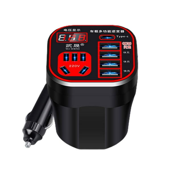 Car Inverter Power Socket Intelligent Charging Inverter to 12V/24V 220V