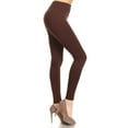 thumbnail image 2 of Women Mid Waist Workout Leggings Running Yoga Thick Pants - (Coffee), 2 of 5
