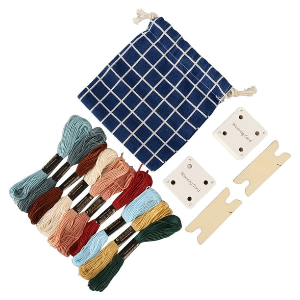 Conjunto de Tarjetas de Tejido de Tabletas, Hilo de Bordado Conveniente Tarjeta de Telar de Cuerda Compacta Portátil 30 Piezas Liga Con Transporte Para El Sombro
