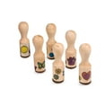 thumbnail image 3 of Melissa & Doug Deluxe Happy Handle Stamp Set With 10 Stamps, 5 Colored Pencils, and 6-Color Washable Ink Pad, 3 of 9