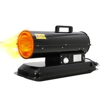 80000 BTU Diesel Kerosene Forced Air Heater, Portable Space Heater with Thermostat Control & 4.8 gal Tank, Energy-Efficient Blower-Type, Black