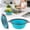 blue, variant on Collapsible Silicone Colanders Set, Space-Saving Strainers for Draining, Washing, and Rinsing – Food-Grade with Handle, blue