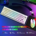 Wireless Gaming Keyboard And Mouse Combo, 12 Rgb Backlit Rotary Knob