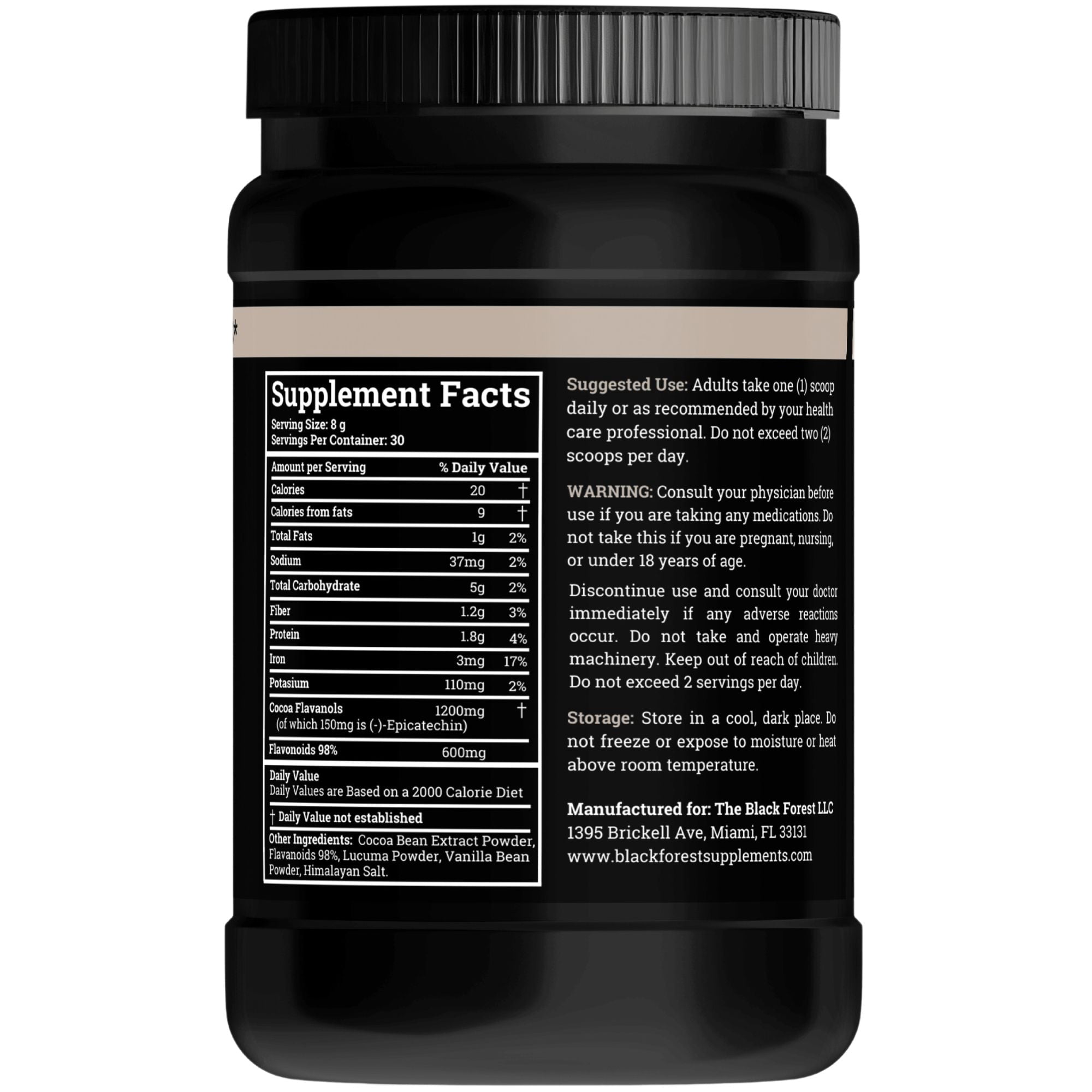 Supercharged Cocoa Flavanols 1950MG | 12X Potency