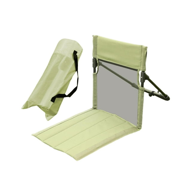 Silla Plegable Asiento Portátil Silla de Campamento Asiento de Suelo con Respaldo Alto Cómodo Y Estructura de Aluminio Adecuado para Viajes Barbacoas Verde