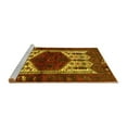 thumbnail image 2 of Ahgly Company Machine Washable Indoor Square Persian Yellow Traditional Area Rugs, 4' Square, 2 of 4