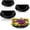 Black, variant on PLASTICPRO 32 Oz Disposable Serving Bowls Clear Plastic Square Snack Bowls, 4-Pack