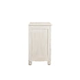 thumbnail image 5 of Taran Designs Monte Floral Carved Solid Wood 3-Drawers Nightstand in White, 5 of 6