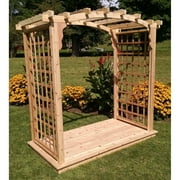 A & L Furniture Cambridge Wood Arbor with Deck