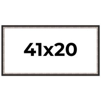 41x20 Frame Silver Real Wood Picture Frame Width 1.25 Inches | Interior Frame Depth 0.75 Inches |
