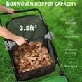 thumbnail image 3 of Green 21 Inch Dual Brush Push Leaf Grass Lawn Sweeper, 3 of 7
