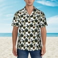 thumbnail image 2 of Xecao Sea ​​Urchin print Hawaiian shirt - a stylish short-sleeve button-down for men, perfect for casual beach and tropical outings., 2 of 9