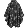 thumbnail image 1 of Fashion Hooded Rain Poncho With Heilwiy Pocket Waterproof Raincoat Jacket Zipper Style, 1 of 5
