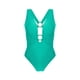 thumbnail image 3 of Trajes de Baño de Corte Alto para las Mujeres Correa sin Espalda Color Sólido con Cojín de Pecho Verano Inalámbrico, 3 of 7