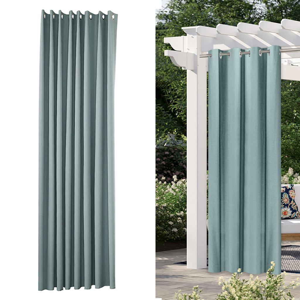 Waterproof Outdoor Curtain - Privacy Window Treatment Panels for Porch Outdoor Indoor Curtain Drapery for Garden/Courtyard Decoration Blue