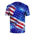 thumbnail image 4 of Ynynloco Men's Casual T-Shirts Independence Day T-Shirt American Flag Print Tshirts Short Sleeve Crew Neck Slim Fit Tee Tops, 4 of 5