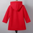 thumbnail image 5 of OJSFQUFP Boys' Hooded Single Breasted Solid Color Elegant Coat Versatile Wool Trench Coat for Toddlers and Preschoolers, 5 of 8