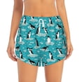 thumbnail image 2 of Salouo Penguins On The Ice In The Sea Print Women's 2 in 1 Running Shorts Double-Layer Shorts Athletic Workout Gym Yoga Shorts Running Shorts for Women-XX-Large, 2 of 7