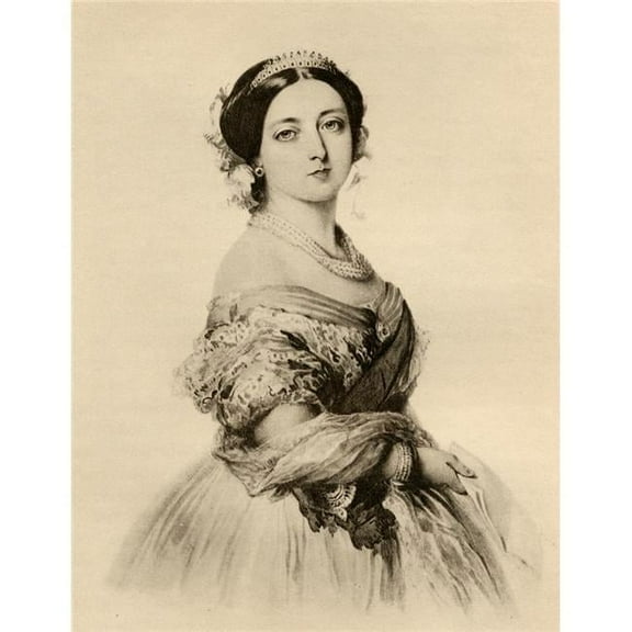 H.M. Queen Victoria In 1855 1819-1901 Princess Alexandrina Victoria Poster Print, 12 x 16