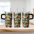 thumbnail image 2 of Camo 20oz Stainless Steel Tumbler with Handle and Straw – Insulated Travel Cup with Sliding Lid, 360° Full Wrap Printed Mug for Home, Outdoor & Sports Use, Camouflage, 2 of 6