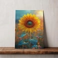 thumbnail image 5 of Sunflower Flower Canvas Wall Art 8x12 inches - Elegant Sunflower Flower Floral Canvas Print Vintage Watercolor Artwork for Living Room, 5 of 5