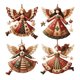 thumbnail image 1 of Adornos navideños de madera con forma de ángel. Adornos rústicos de estilo granja con forma de ángel. Adornos para colgar en el árbol de Navidad para decorar el hogar en Navidad., 1 of 7