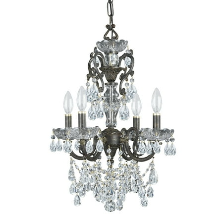 Crystorama 5194-EB-CL-S Legacy Swarovski Strass Crystal Mini Chandelier
