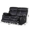 thumbnail image 2 of Pemberly Row Leather Recliner Loveseat Power Lift Reclining Sofa in Black, 2 of 9