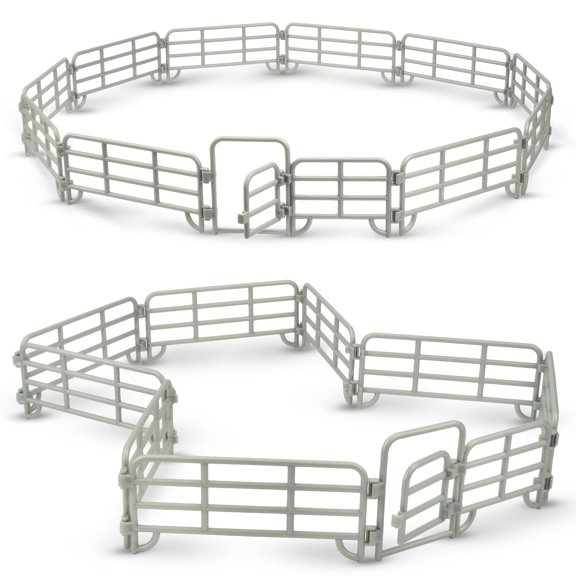 Panel de cercas Toymany Corral de Fence Playset, 20 unidades con 2 puertas